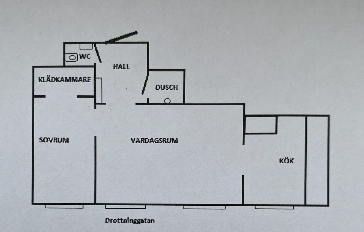 Lägenhet på Drottninggatan i Kungsör