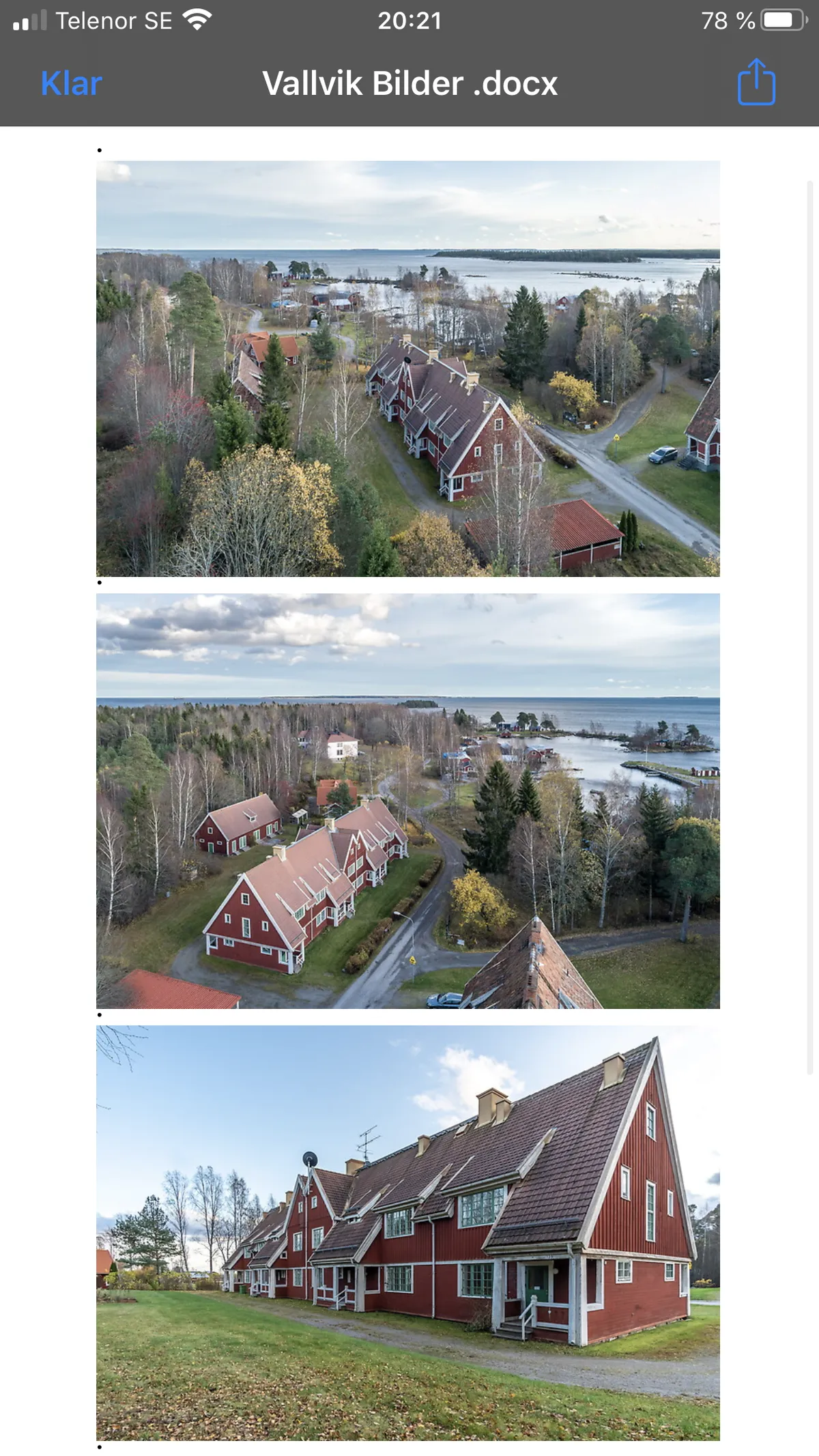 Marviksvägen i Vallvik