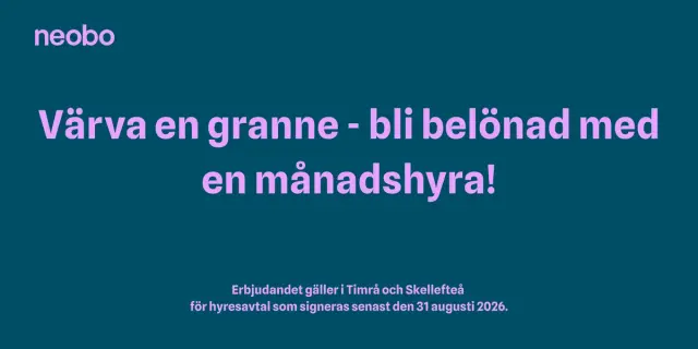 Hyreslägenhet på Timrå i timra