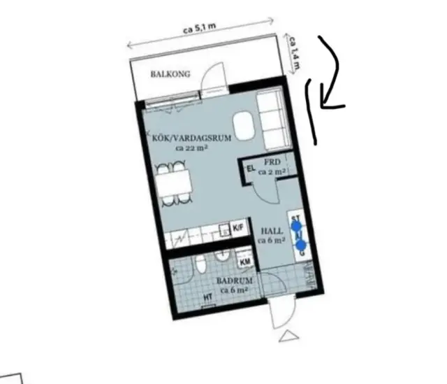 Hyreslägenhet på Åkersberga i akersberga