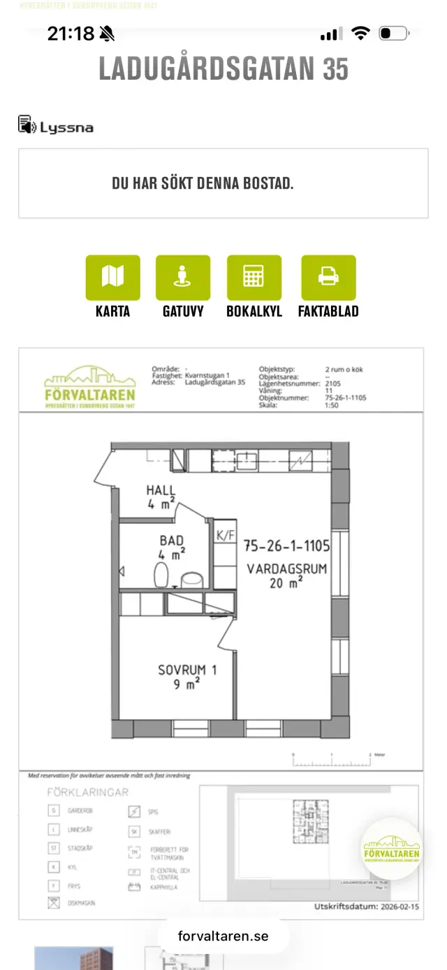 Hyreslägenhet på Sundbyberg i sundbyberg